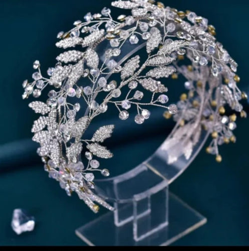 LUXURY BRIDAL CRYSTAL RHINESTONES HEADBAND