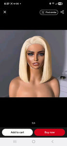 STRAIGHT BLONDE BOB 100% HUMAN HAIR