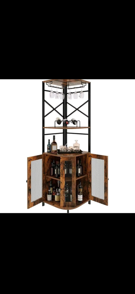 VINTAGE CORNER BAR CABINET