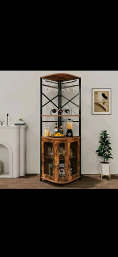 VINTAGE CORNER BAR CABINET