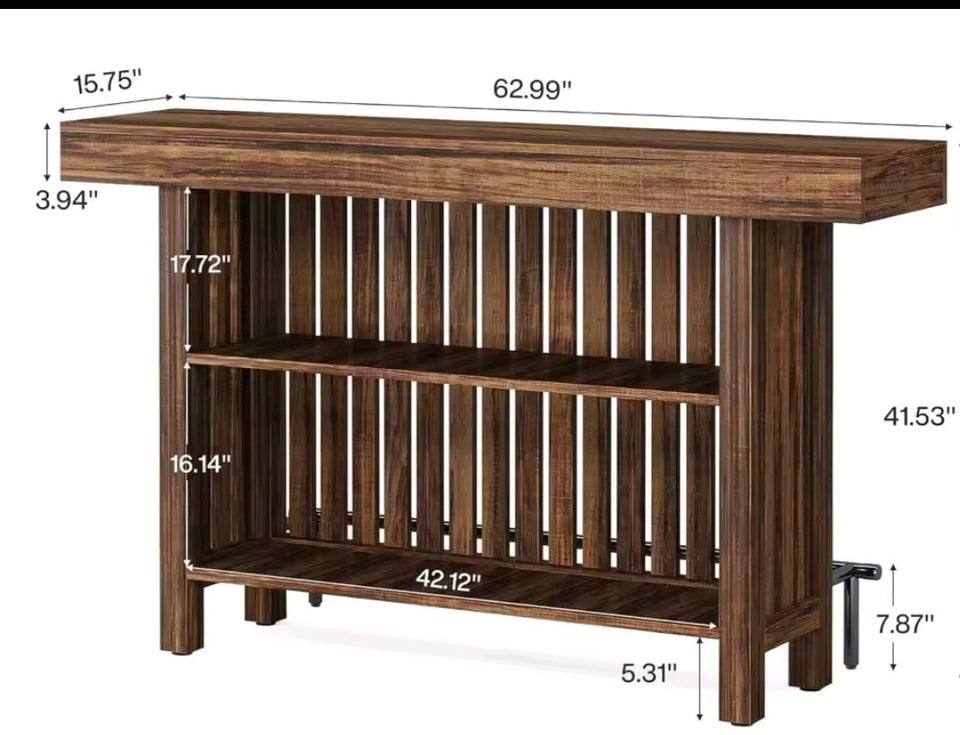 MINI PUB TABLE WITH FOOT REST.